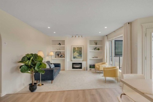 78 Scimitar View Nw, Calgary, AB - Indoor With Fireplace