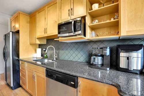 302-1225 15 Avenue Sw, Calgary, AB - Indoor Photo Showing Kitchen With Double Sink