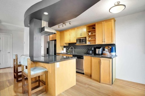 302-1225 15 Avenue Sw, Calgary, AB - Indoor Photo Showing Kitchen With Stainless Steel Kitchen