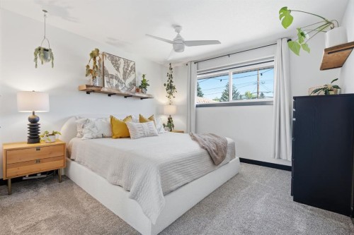 180 Huntford Road Ne, Calgary, AB - Indoor Photo Showing Bedroom