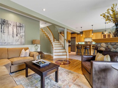 126 West Terrace Point, Cochrane, AB - Indoor Photo Showing Living Room