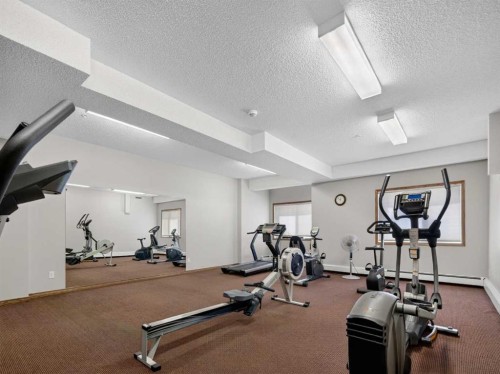 201-72 Quigley Drive, Cochrane, AB - Indoor Photo Showing Gym Room