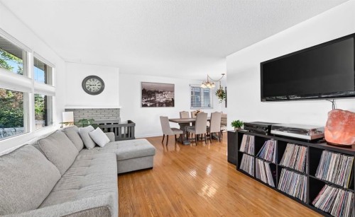 411 Woodland Crescent Se, Calgary, AB - Indoor Photo Showing Living Room