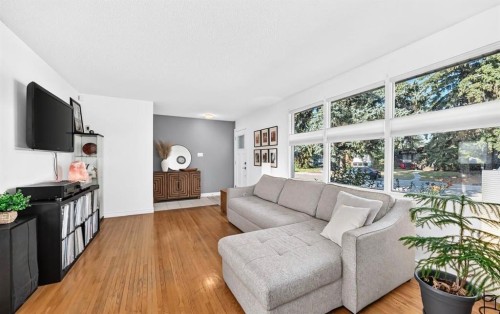 411 Woodland Crescent Se, Calgary, AB - Indoor Photo Showing Living Room