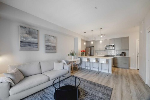 315-100 Auburn Meadows Manor Se, Calgary, AB - Indoor Photo Showing Living Room