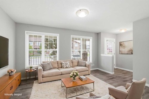 1449 Carrington Boulevard Nw, Calgary, AB - Indoor Photo Showing Living Room