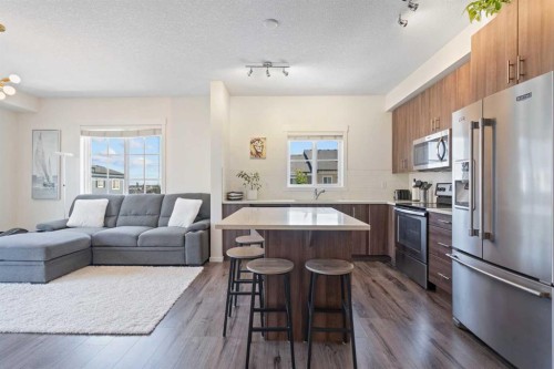 3417-215 Legacy Boulevard Se, Calgary, AB - Indoor Photo Showing Kitchen With Stainless Steel Kitchen With Upgraded Kitchen