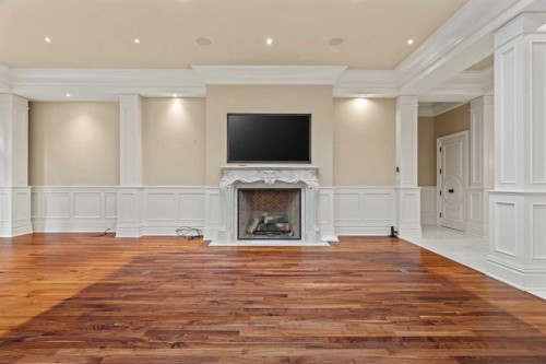 1020 Bel-Aire Drive Sw, Calgary, AB - Indoor Photo Showing Other Room With Fireplace
