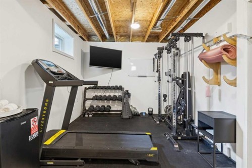 336 Mt Aberdeen Close Se, Calgary, AB - Indoor Photo Showing Gym Room