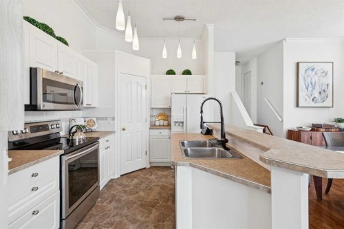 336 Mt Aberdeen Close Se, Calgary, AB - Indoor Photo Showing Kitchen With Double Sink With Upgraded Kitchen
