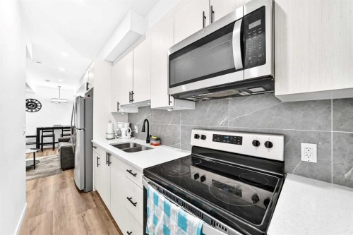 224 Corner Meadows Way, Calgary, AB - Indoor Photo Showing Kitchen With Double Sink With Upgraded Kitchen
