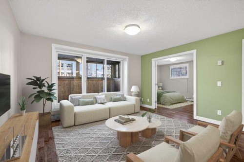 2-125 23 Avenue Sw, Calgary, AB - Indoor Photo Showing Living Room