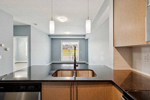 4313-5305 32 Avenue, Calgary, AB - Indoor Photo Showing Kitchen With Double Sink
