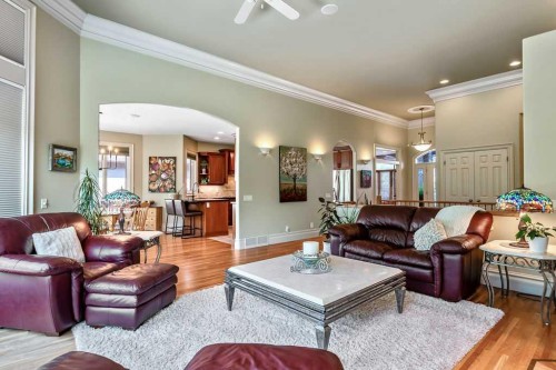 117 West Terrace Point, Cochrane, AB - Indoor Photo Showing Living Room