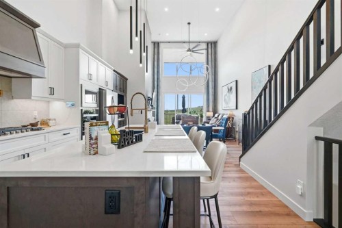 77 Wolf Hollow Villas Se, Calgary, AB - Indoor Photo Showing Kitchen With Upgraded Kitchen