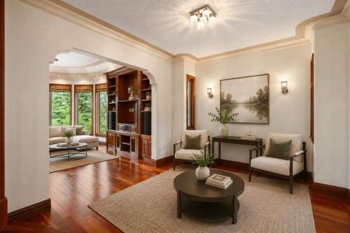 8 Coulee Park Sw, Calgary, AB - Indoor Photo Showing Living Room