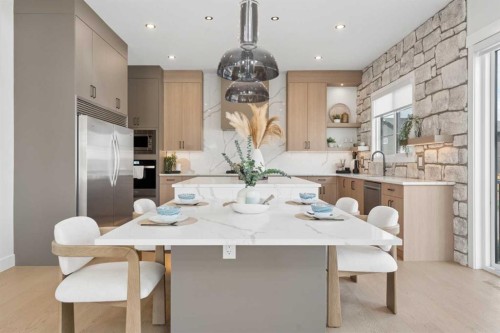 507 Waterford Rise, Chestermere, AB - Indoor Photo Showing Dining Room