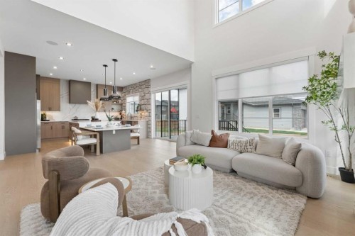 507 Waterford Rise, Chestermere, AB - Indoor Photo Showing Living Room