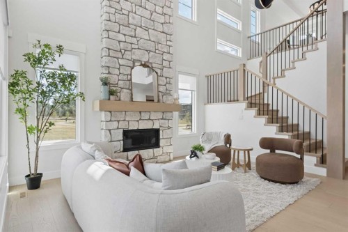 507 Waterford Rise, Chestermere, AB - Indoor With Fireplace