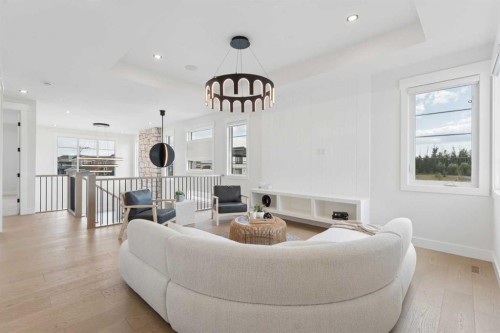 507 Waterford Rise, Chestermere, AB - Indoor Photo Showing Living Room
