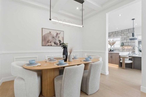 507 Waterford Rise, Chestermere, AB - Indoor Photo Showing Dining Room