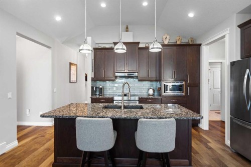 2170 High Country Rise Nw, High River, AB - Indoor Photo Showing Kitchen With Upgraded Kitchen
