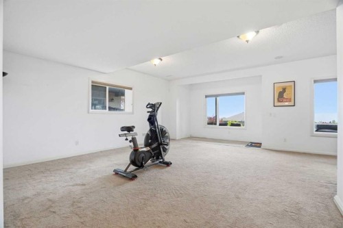 113 Sunset View, Cochrane, AB - Indoor Photo Showing Gym Room