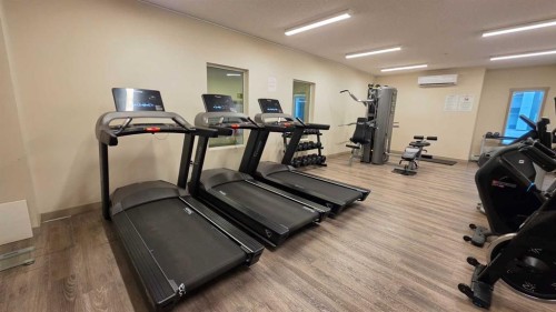 1609-4641 128 Avenue Ne, Calgary, AB - Indoor Photo Showing Gym Room