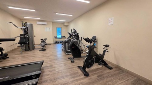 1609-4641 128 Avenue Ne, Calgary, AB - Indoor Photo Showing Gym Room