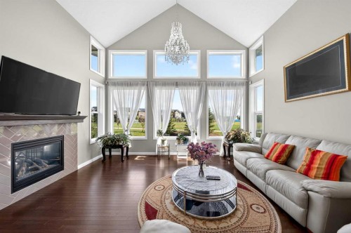86 Nolanshire Crescent Nw, Calgary, AB - Indoor Photo Showing Living Room With Fireplace