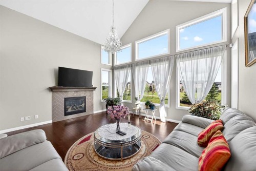 86 Nolanshire Crescent Nw, Calgary, AB - Indoor Photo Showing Living Room With Fireplace