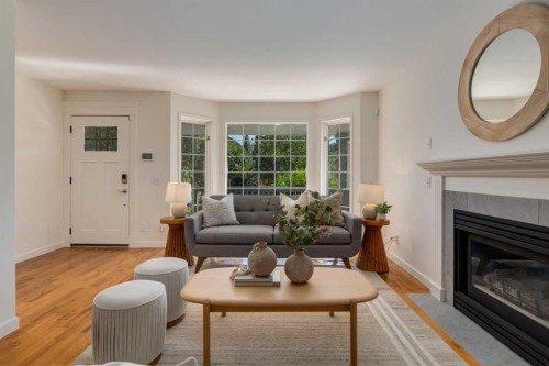 2218 3 Avenue Nw, Calgary, AB - Indoor Photo Showing Living Room With Fireplace