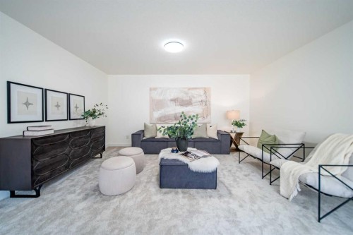 168 Creekstone Circle Sw, Calgary, AB - Indoor Photo Showing Living Room