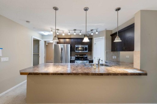 1213-4 Kingsland Close Se, Airdrie, AB - Indoor Photo Showing Kitchen With Upgraded Kitchen