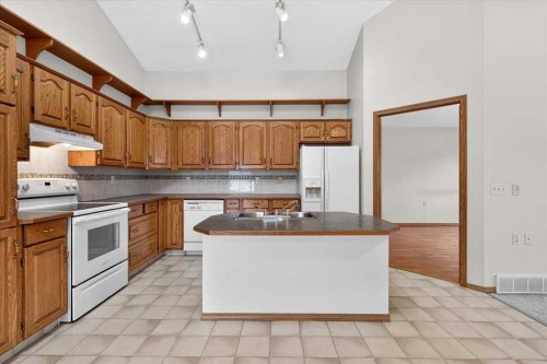1 Harvest Park Place Ne, Calgary, AB - Indoor Photo Showing Kitchen With Double Sink