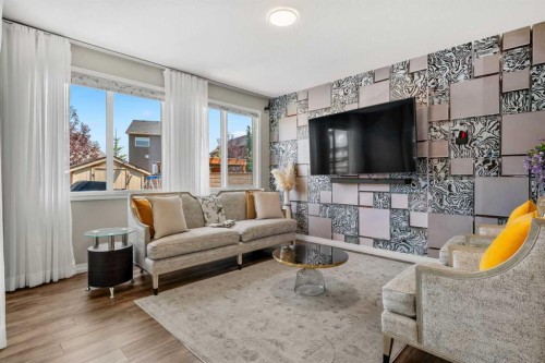34 Seton Road Se, Calgary, AB - Indoor Photo Showing Living Room
