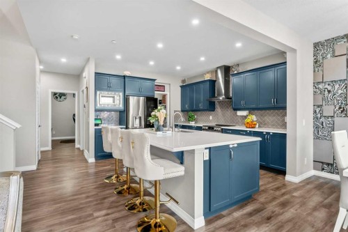 34 Seton Road Se, Calgary, AB - Indoor Photo Showing Kitchen With Upgraded Kitchen