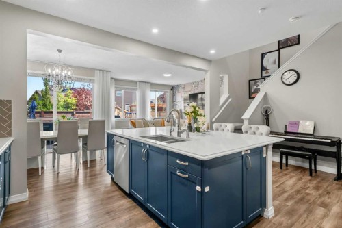 34 Seton Road Se, Calgary, AB - Indoor Photo Showing Kitchen With Double Sink