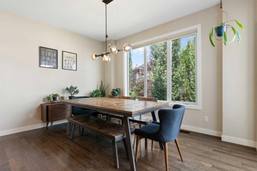 434 River Heights Drive, Cochrane, AB - Indoor Photo Showing Dining Room