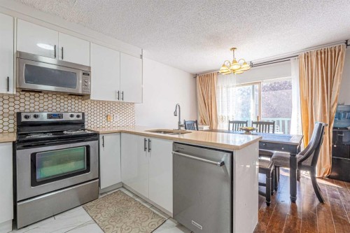 35 Martin Crossing Park Ne, Calgary, AB - Indoor Photo Showing Kitchen With Double Sink