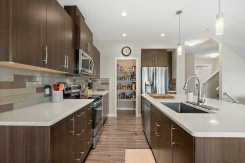 230 Auburn Crest Way Se, Calgary, AB - Indoor Photo Showing Kitchen With Upgraded Kitchen