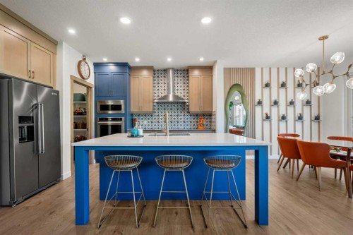 52 Cranbrook Cape Se, Calgary, AB - Indoor Photo Showing Kitchen With Upgraded Kitchen