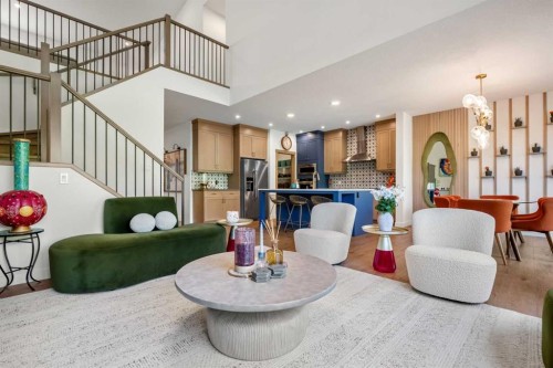 52 Cranbrook Cape Se, Calgary, AB - Indoor Photo Showing Living Room