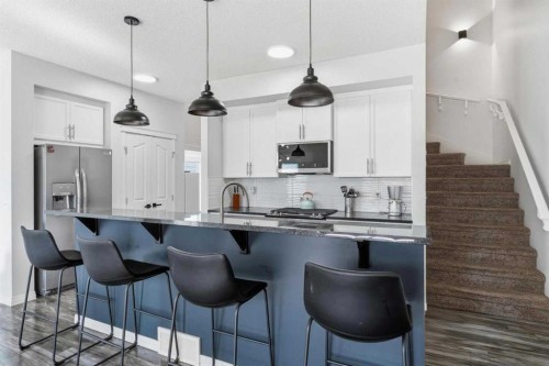 17 Mahogany Terrace Se, Calgary, AB - Indoor Photo Showing Kitchen With Upgraded Kitchen