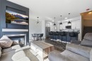 17 Mahogany Terrace Se, Calgary, AB  - Indoor Photo Showing Living Room With Fireplace 
