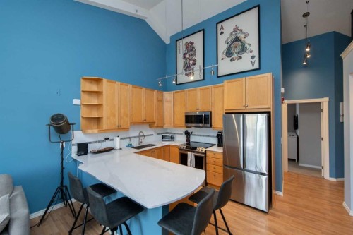 235-112 14 Avenue Se, Calgary, AB - Indoor Photo Showing Kitchen