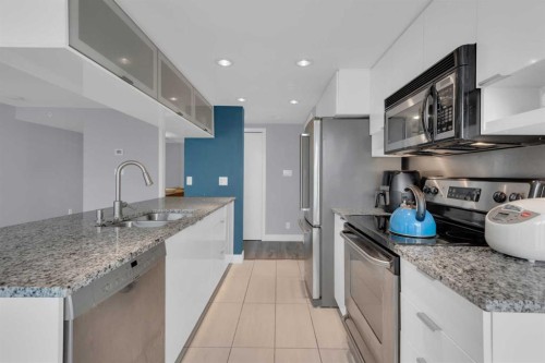 504-1110 11 Street Sw, Calgary, AB - Indoor Photo Showing Kitchen With Double Sink With Upgraded Kitchen