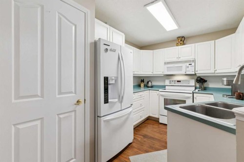 3238-1818 Simcoe Boulevard Sw, Calgary, AB - Indoor Photo Showing Kitchen With Double Sink