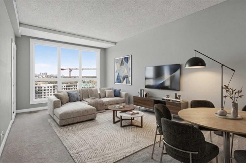 1205-8710 Horton Road Sw, Calgary, AB - Indoor Photo Showing Living Room