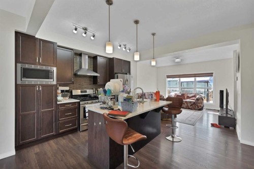 533 Savanna Blvd Boulevard Ne, Calgary, AB - Indoor Photo Showing Kitchen With Upgraded Kitchen